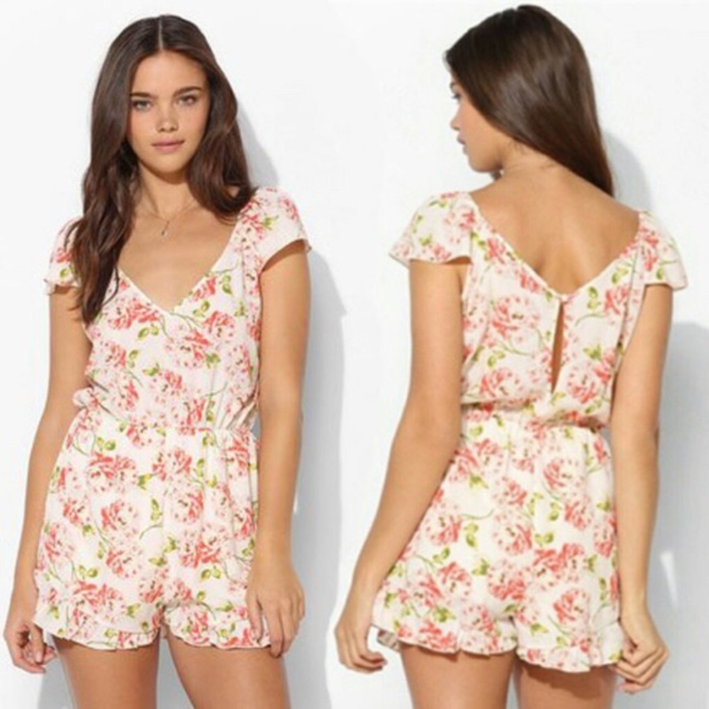 Urban Outfitters white floral romper